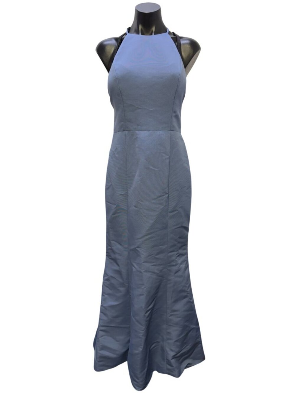 NWT Amsale Blue Halter Maxi Dress Size 4